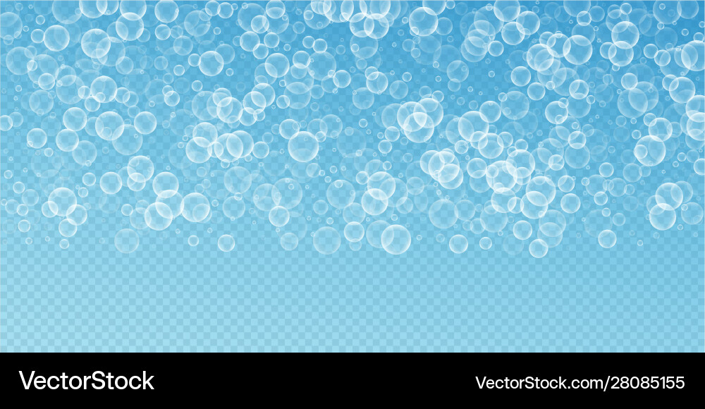 Random soap bubbles abstract background blowing b Vector Image