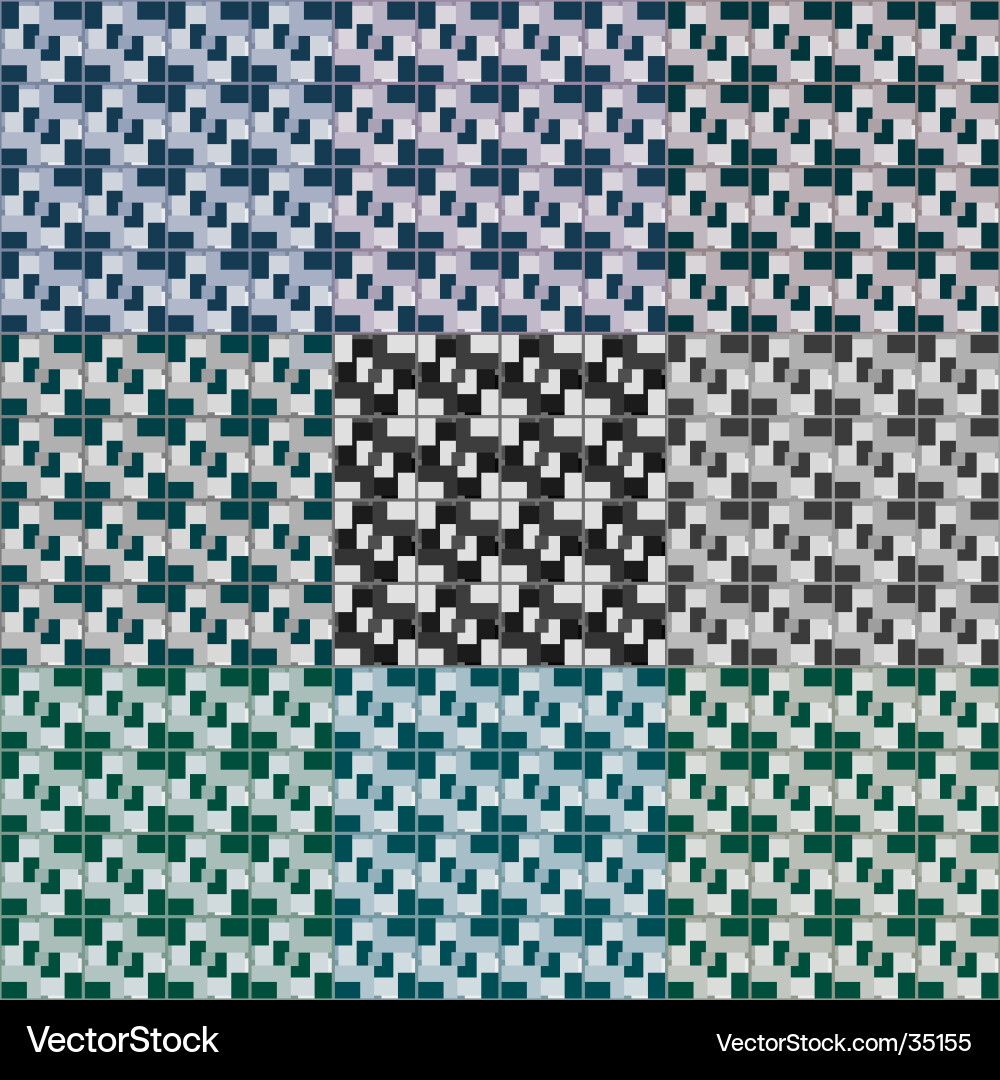 Seamless 3d squares patterns vector image