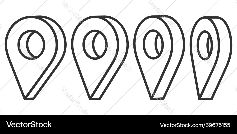 Set of map pointer location symbols web Set of map pointer location symbols web Vector Image
