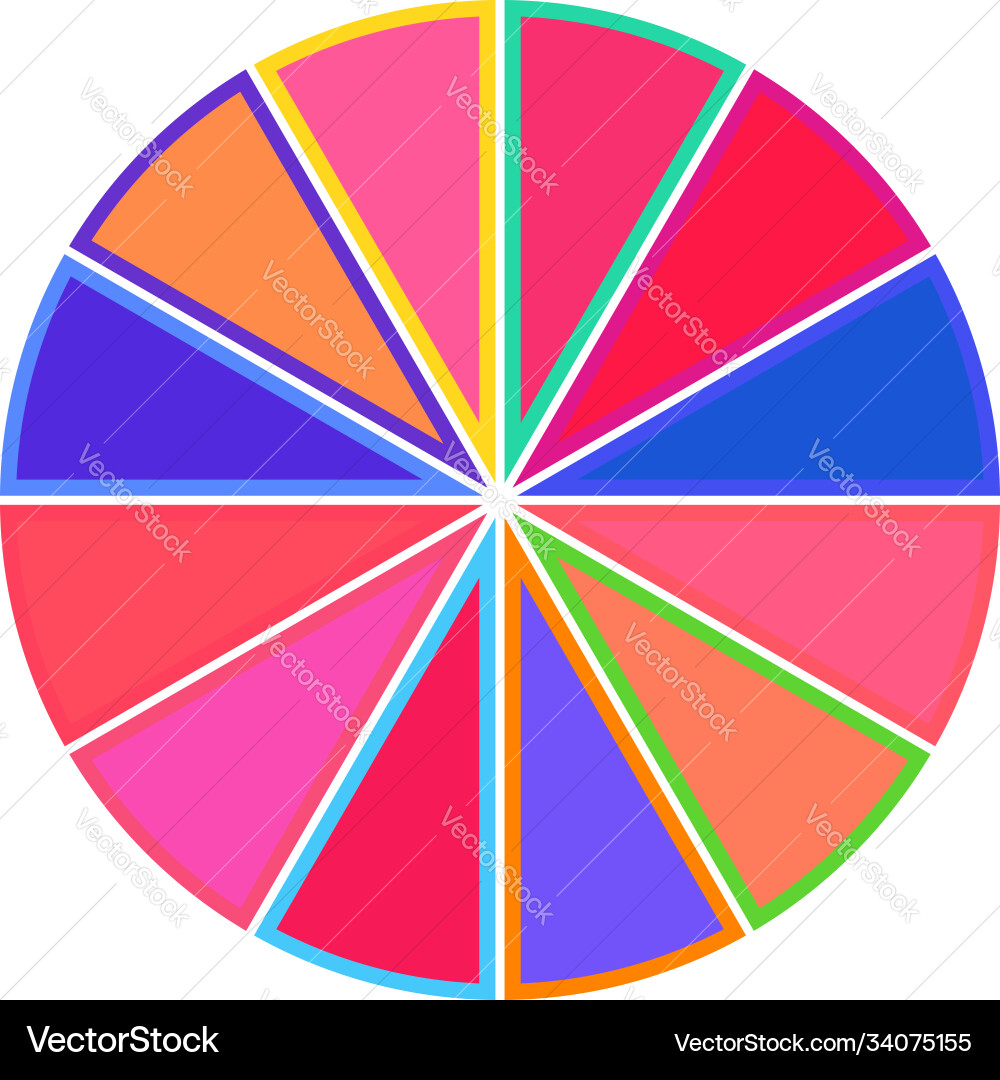 Simple pie chart-graph and diagram circle Vector Image