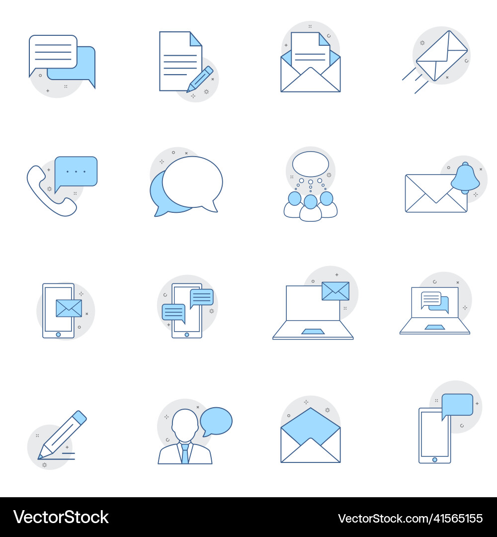 Simple set of message related line icons contains Simple set of message related line icons contains vector image