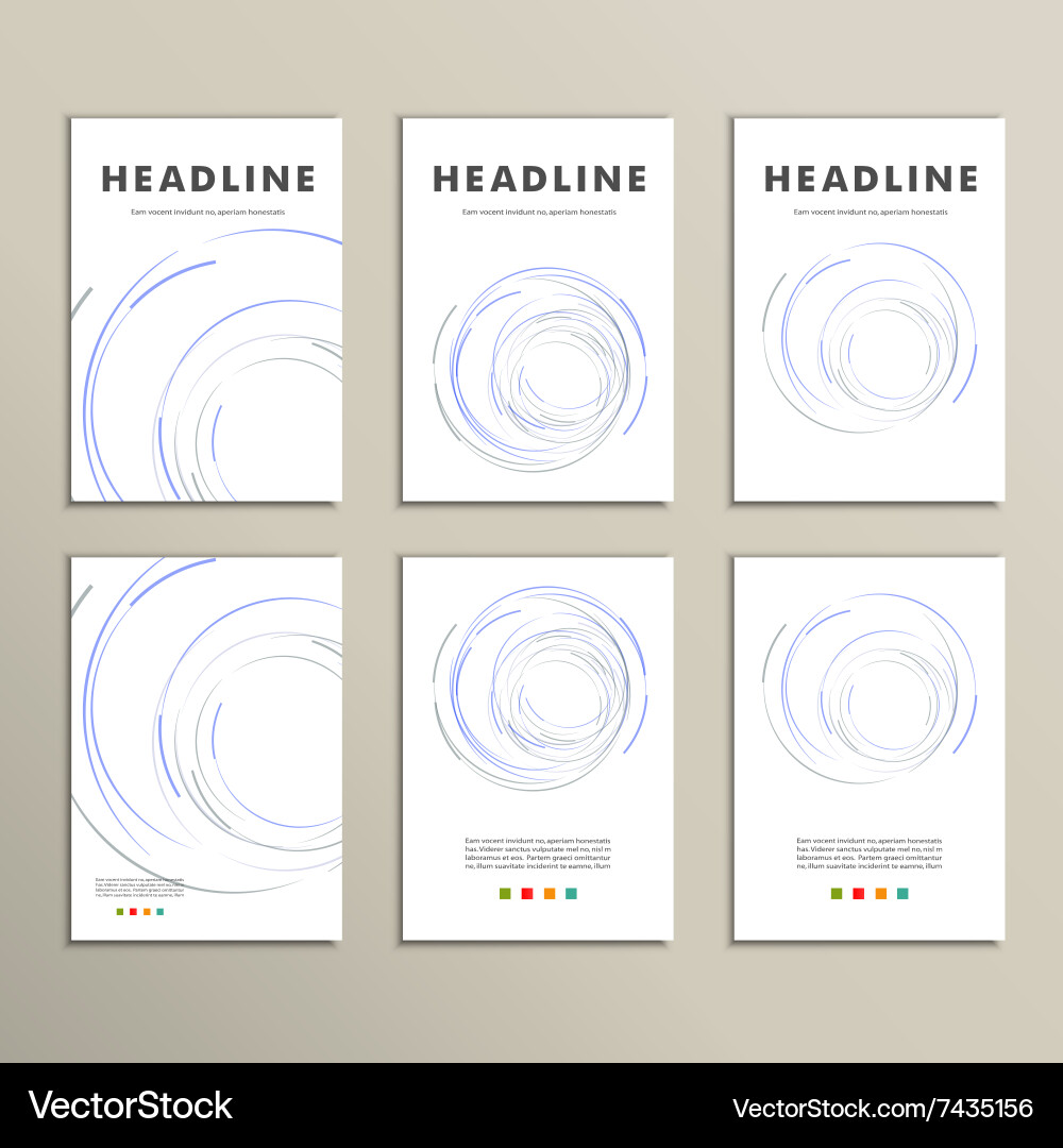Abstract swirl set design background vector image