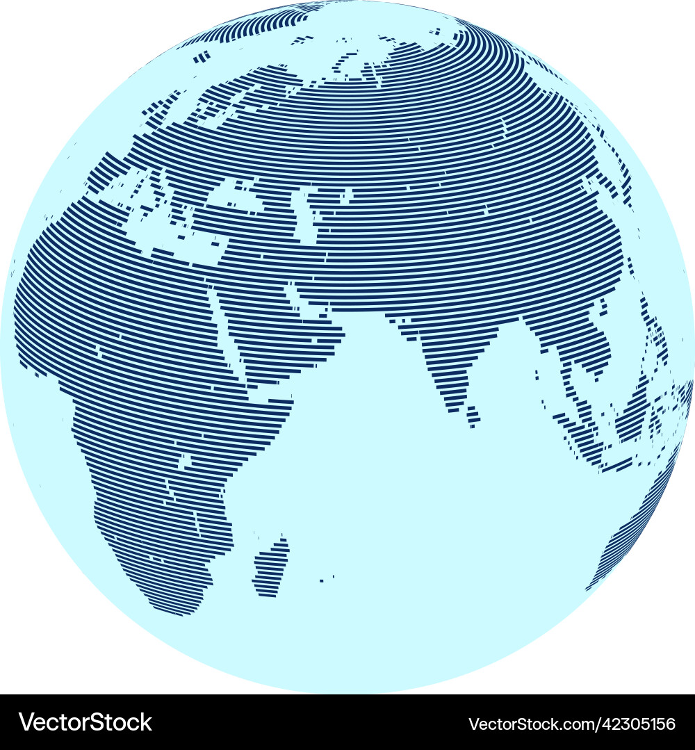 Abstract world map with lines on globe Abstract world map with lines on globe vector image