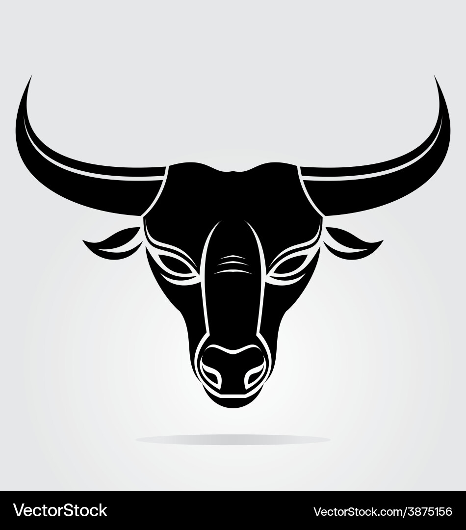 Black bulls head mascot Vector Image