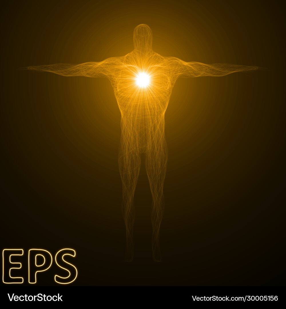 Conceptual spiritual energy body builder Conceptual spiritual energy body builder vector image