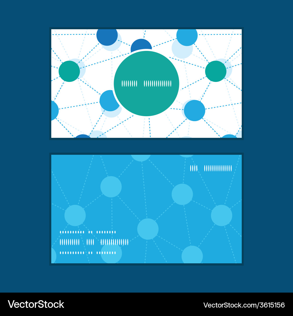 Connected dots vertical round frame pattern Vector Image