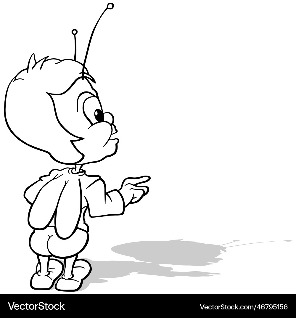 Drawing of a bug from the back vector image