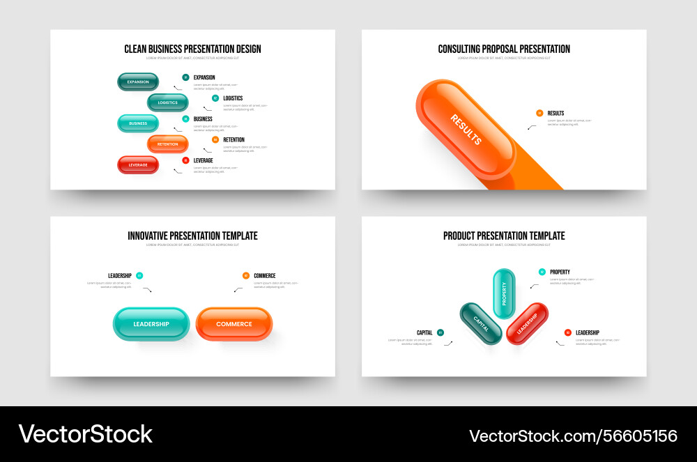 Enterprise overview five one two three element Vector Image