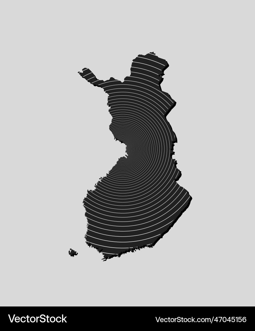 Finland map from lines - internet radio signal Finland map from lines - internet radio signal Vector Image