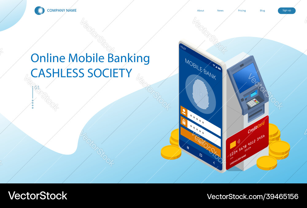 Isometrisches Online-Mobil-Banking und Internet Isometrisches Online-Mobil-Banking und Internet vektorbild