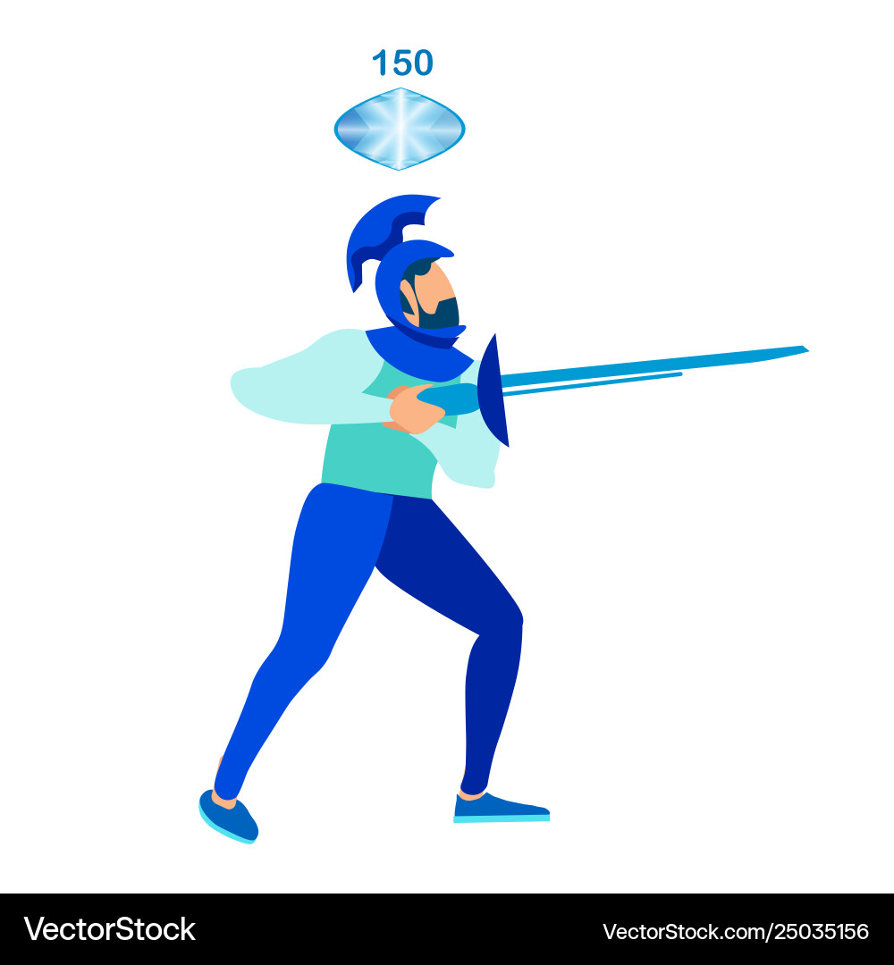 Medieval knight crusader flat Vector Image