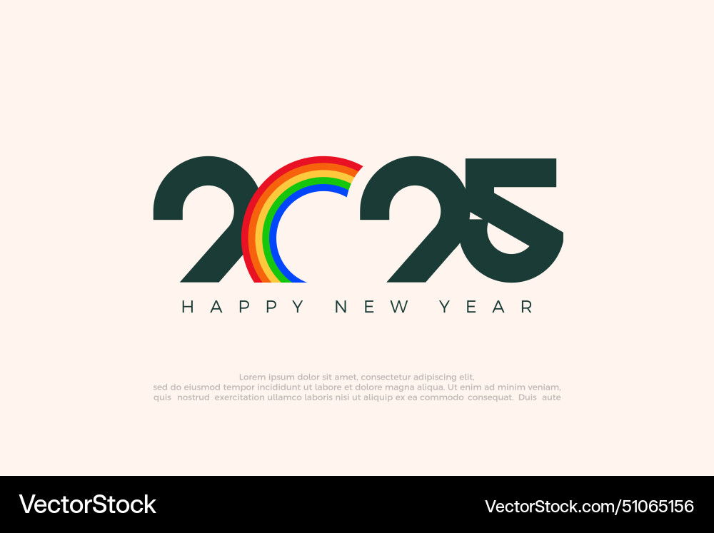 Nummer 2025 mit der Null als bunt Nummer 2025 mit der Null als bunt vektorbild