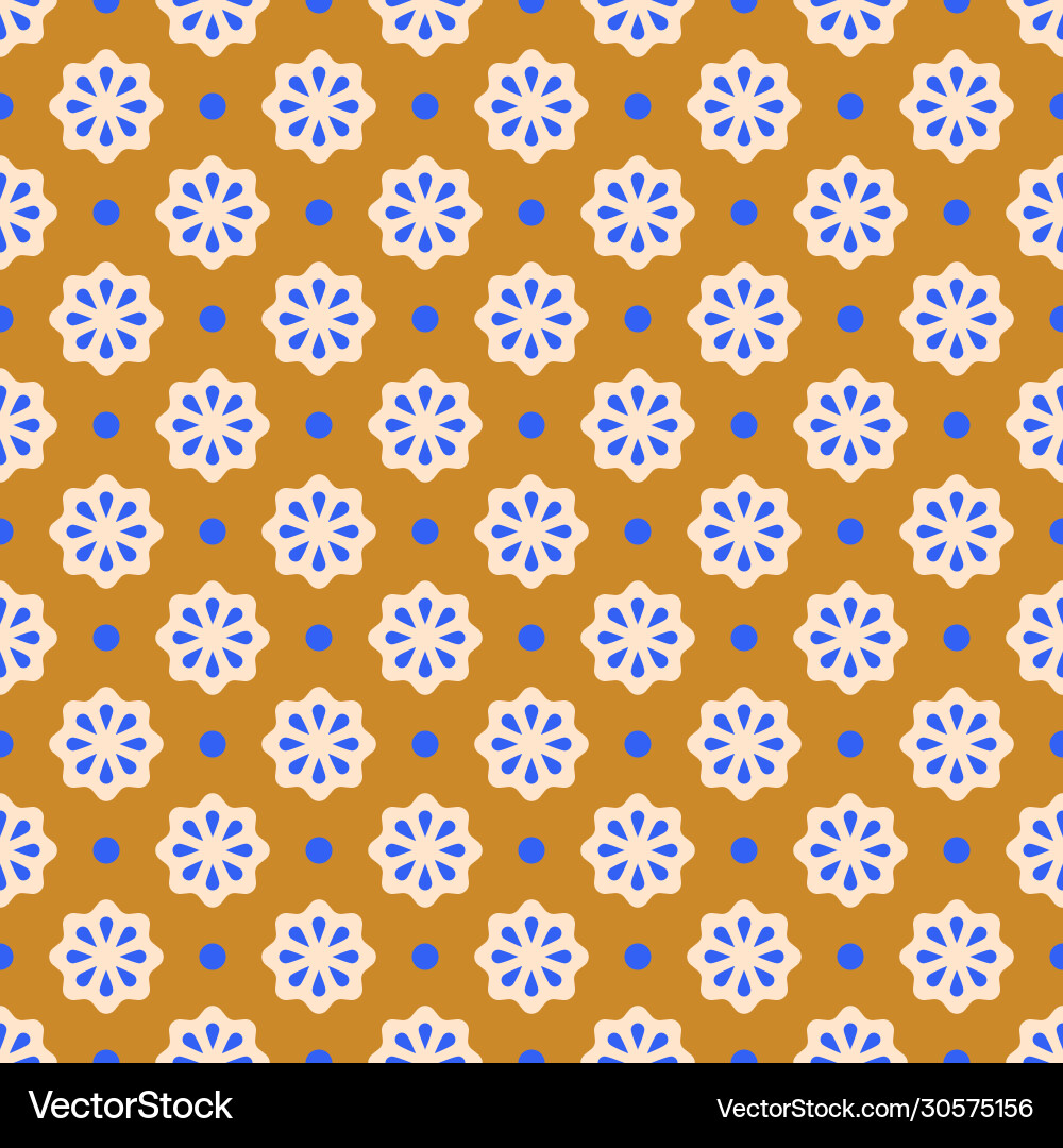 Seamless pattern abstract simple flower Seamless pattern abstract simple flower Vector Image