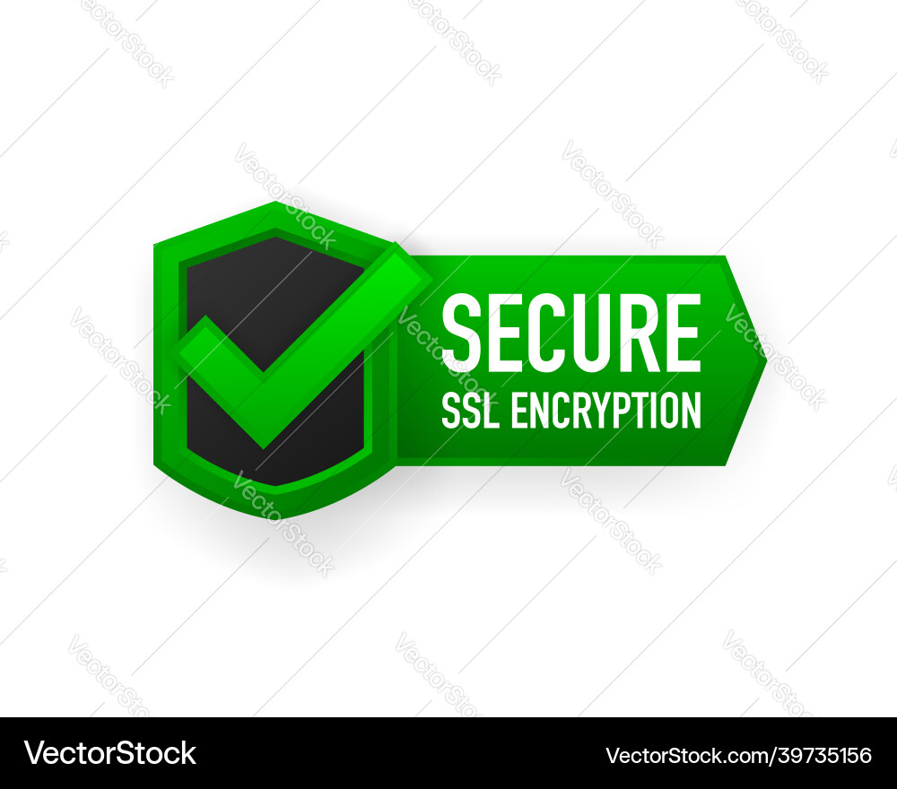 Secure SSL Encryption Badge vector image