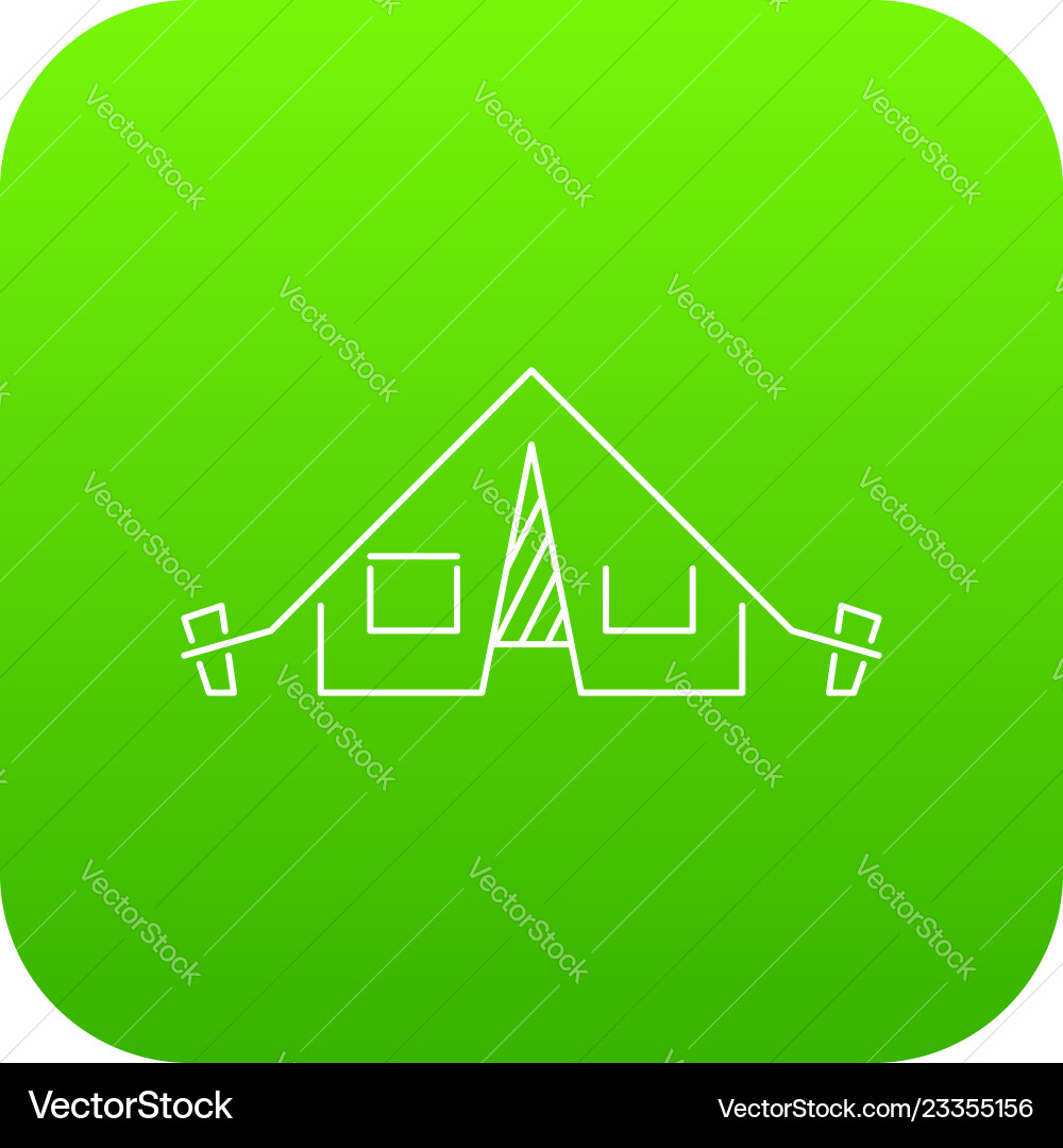 Tent icon green Tent icon green vector image
