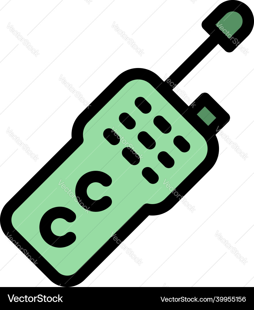 Walkie Talkie Antenne Icon Farbe Umriss Walkie Talkie Antenne Icon Farbe Umriss vektorbild