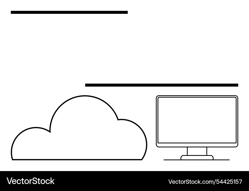 Cloud computing concept with a icon Cloud computing concept with a icon vector image