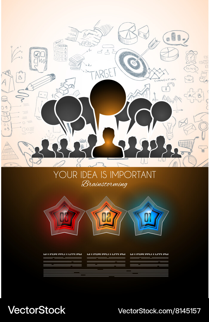 Infographics complex layout with option buttons vector image