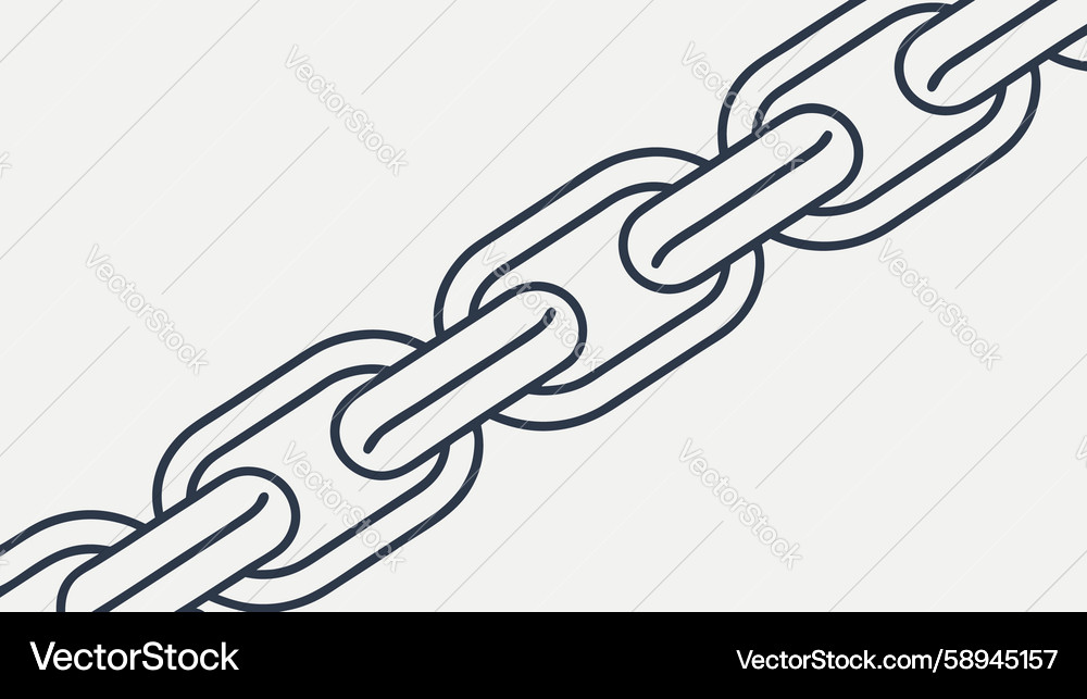 Interlocking chain link pattern outline art Vector Image