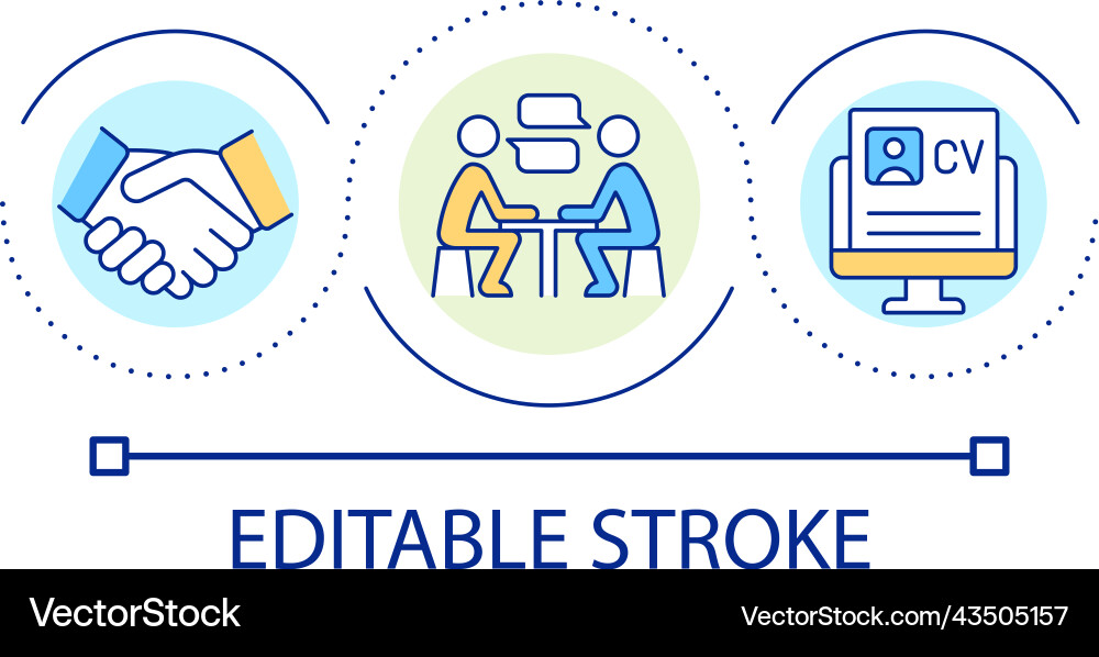 Job interview loop concept icon Job interview loop concept icon Vector Image