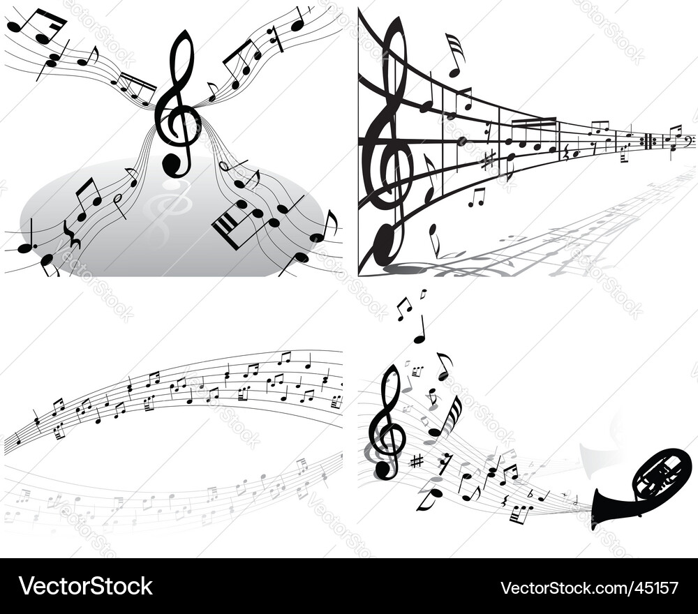 Set of notes stuff Vector Image