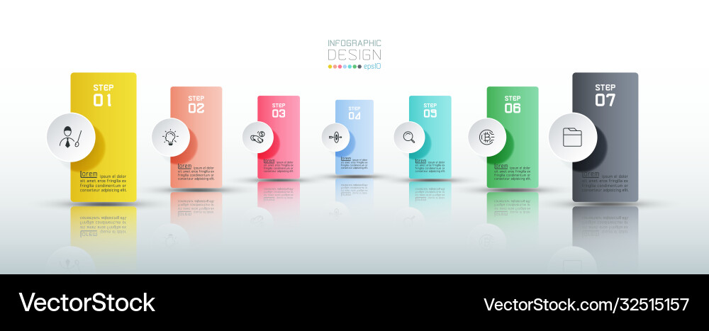 Square design for presentation 7 option can use vector image