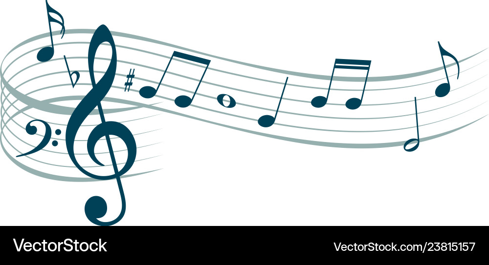 Stylized Music Notes Symbol Vector Image