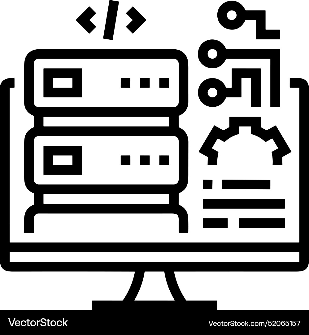 Upload outline icon symbol image Vector Image