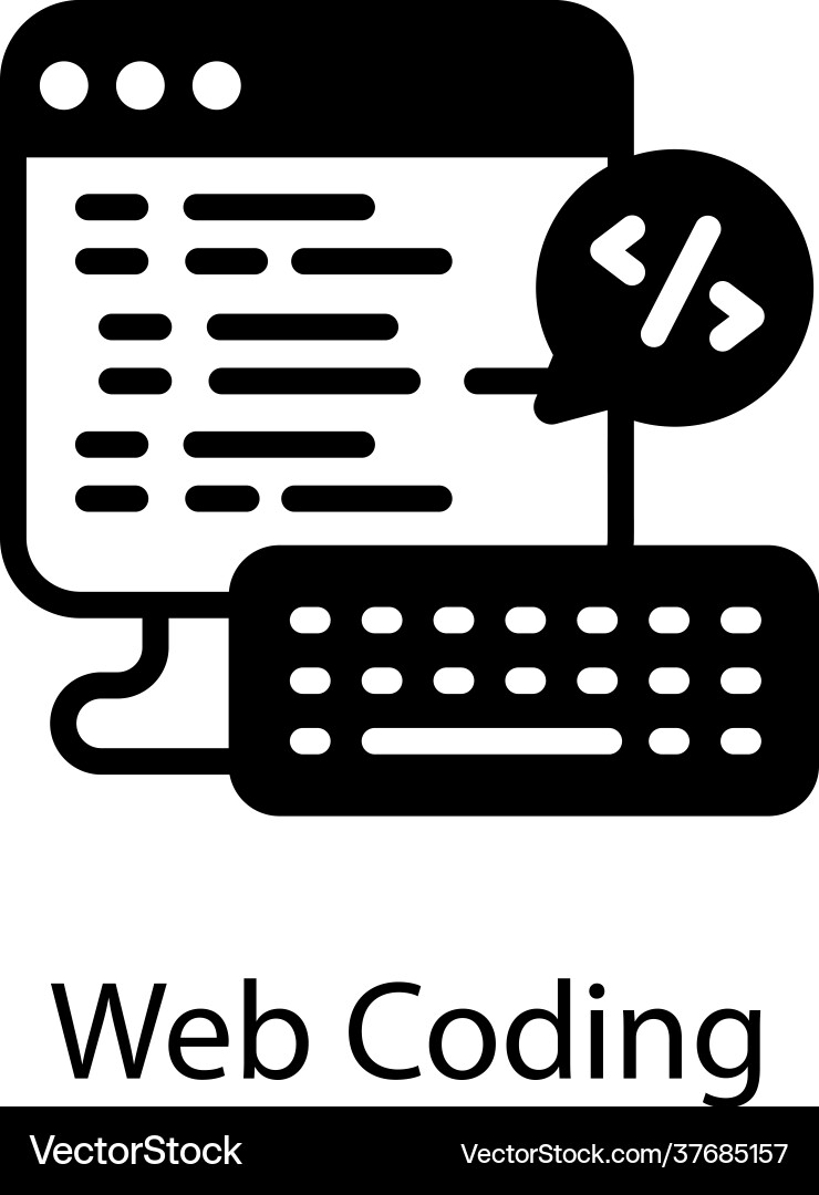 Web coding Vector Image