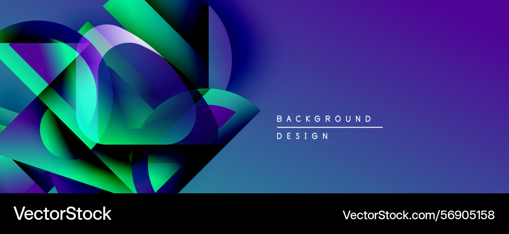 Abstract vibrant design features overlapping Vector Image
