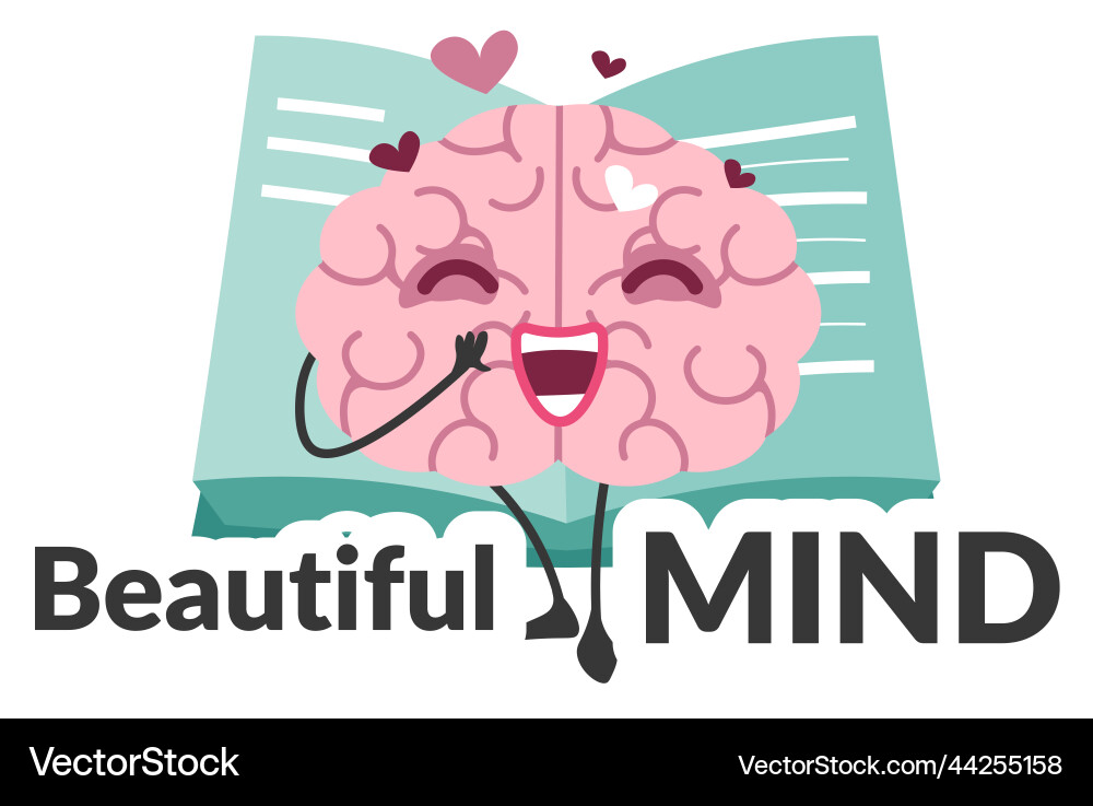 Beautiful mind educated and developed brains Beautiful mind educated and developed brains vector image