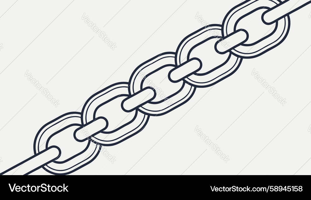 Dynamic diagonal chain link pattern outline Vector Image