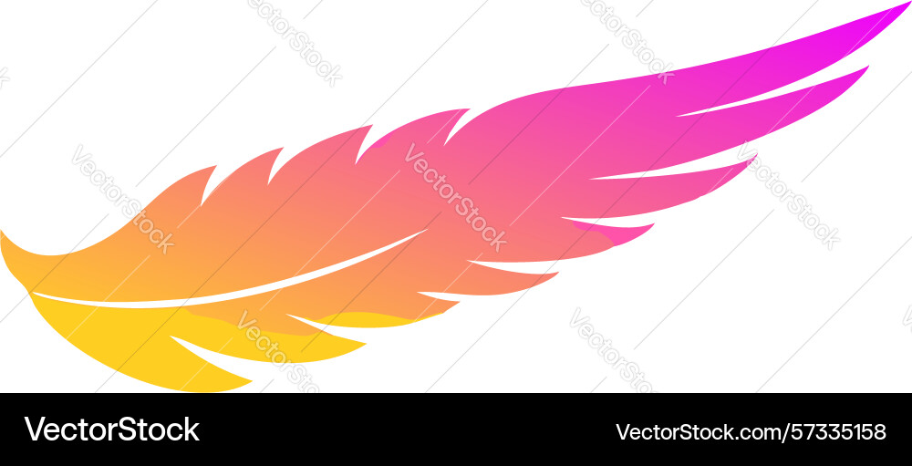 Ethereal gradient feather art design generative ai vector image