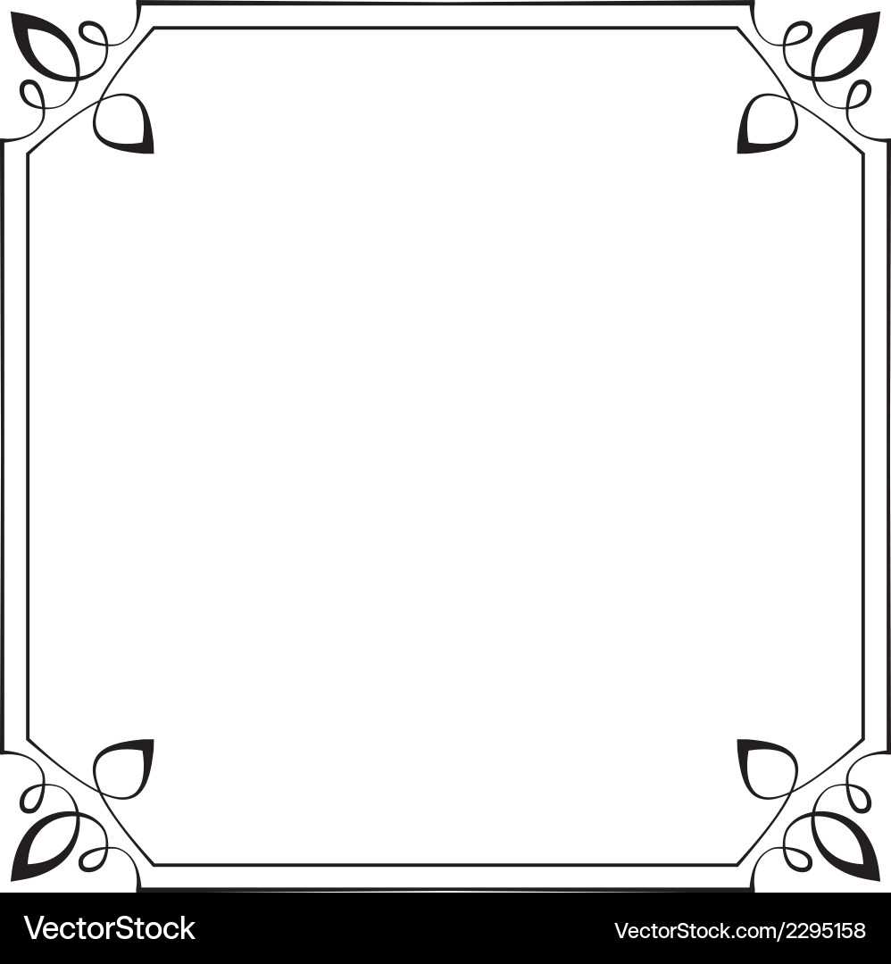 Frame element for design in retro style vector image