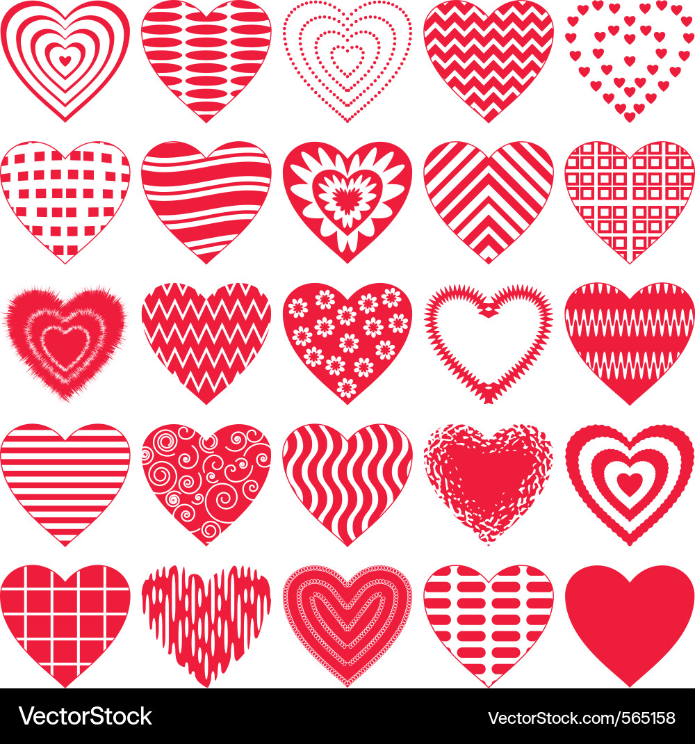 Heart Scatter Pattern vector image