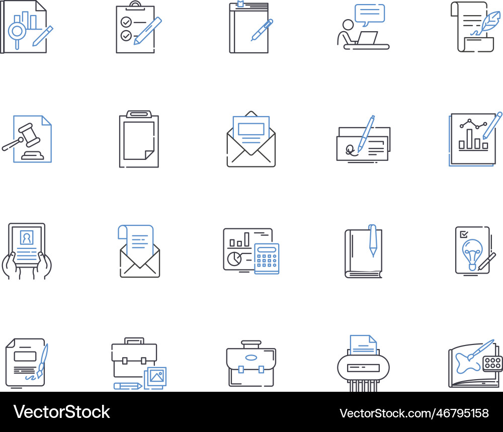 Improving line icons collection advancing Vector Image