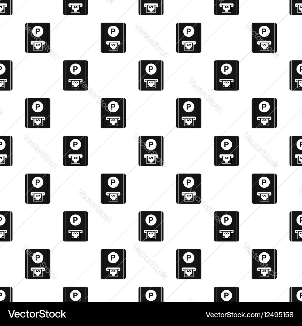 Parking fees pattern simple style Vector Image