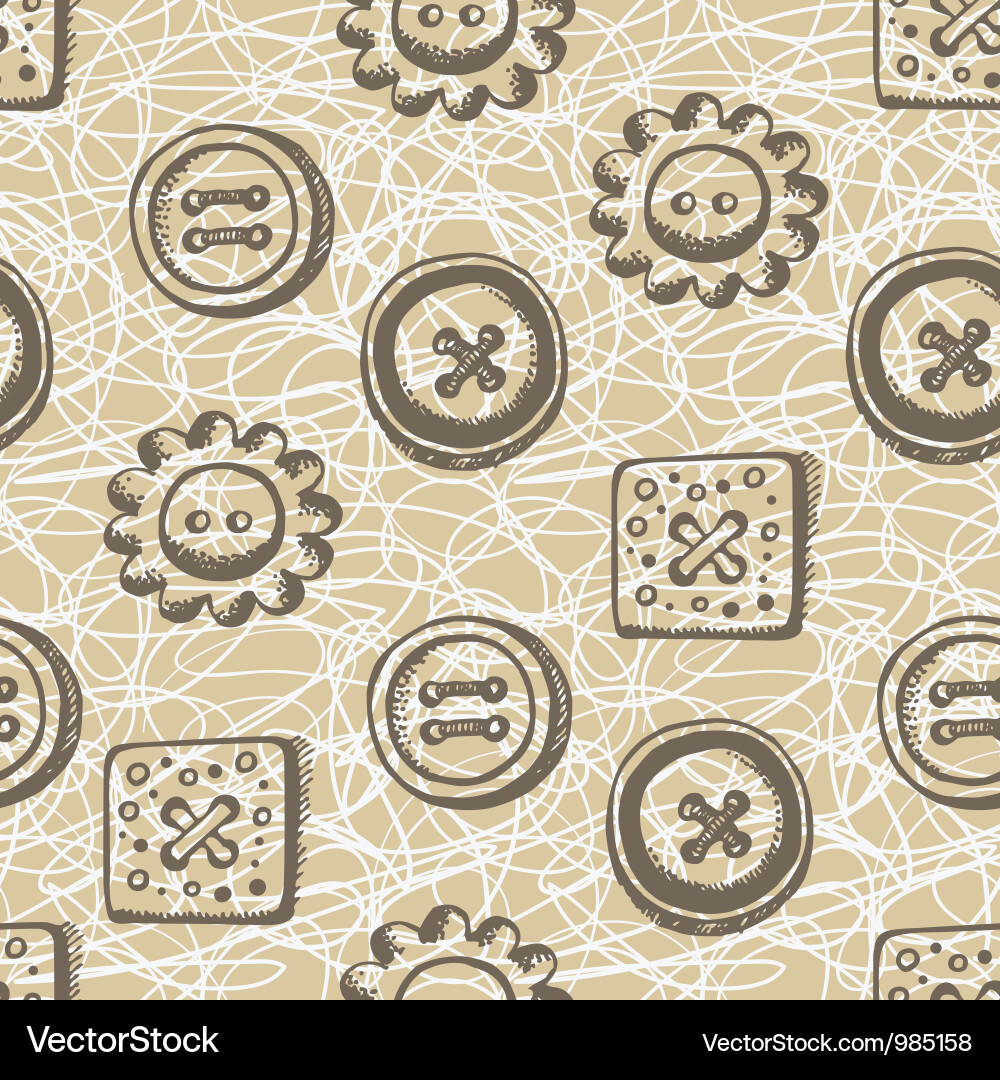 Seamless pattern with buttons in retro style vector image