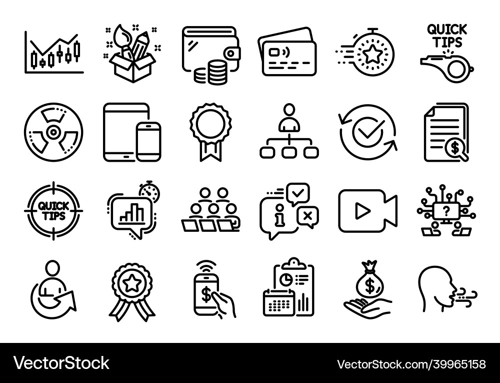 Set of tutorials video camera and winner vector image