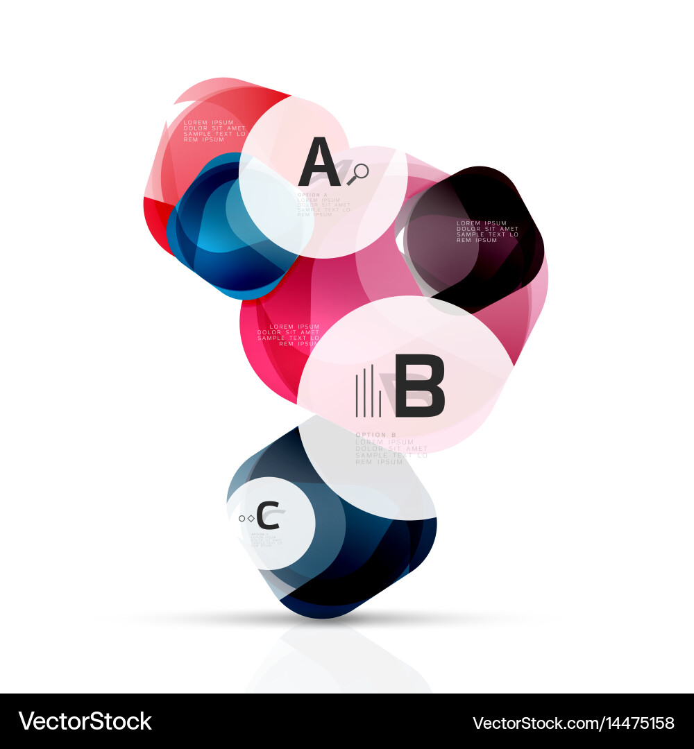 Shiny blank web option boxes vector image