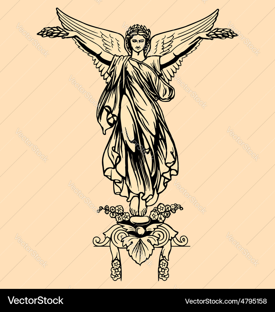 Vintage Angel Motif Royalty Free Vector Image - VectorStock