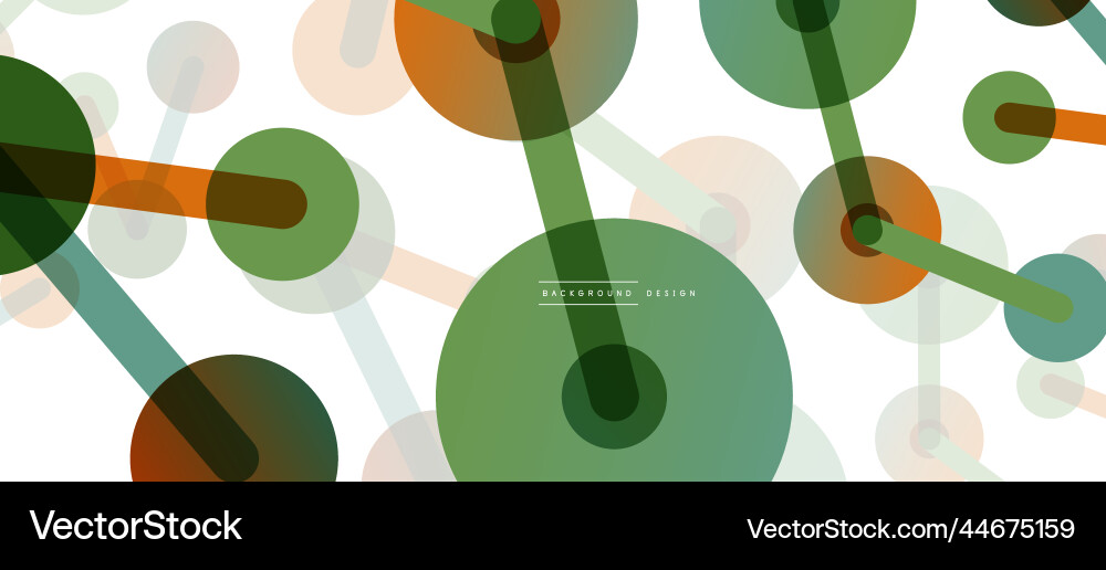 Abstract background round dots connected by lines Vector Image
