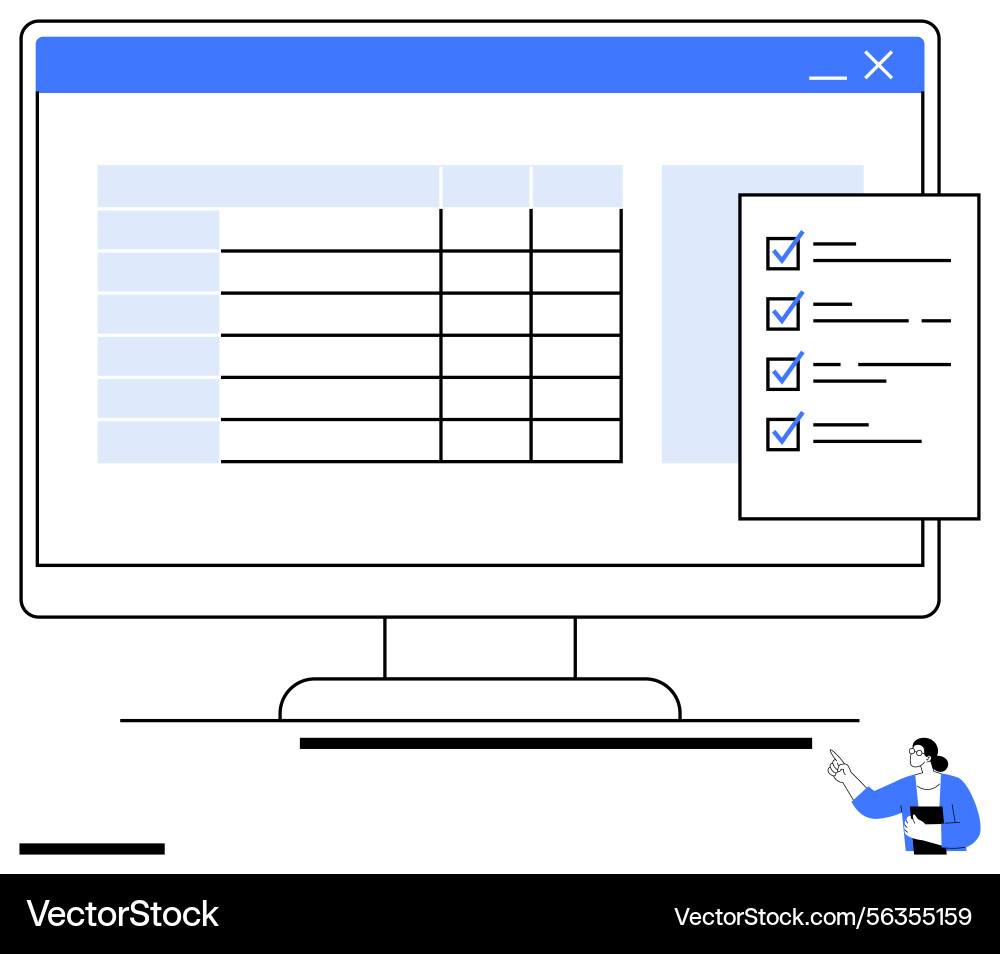 Digital task management and data organization Vector Image