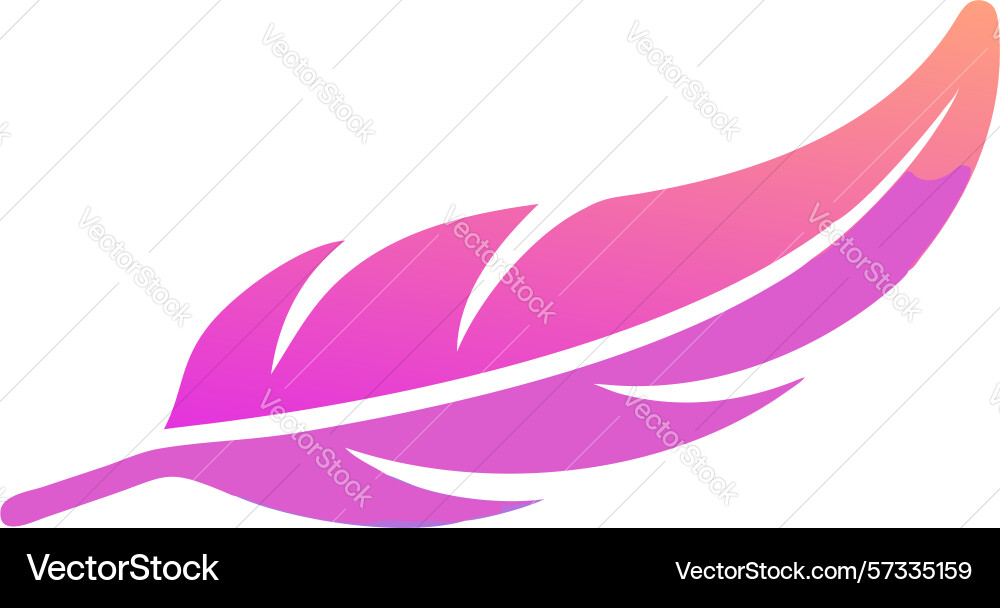 Graceful floating feather art design generative ai vector image