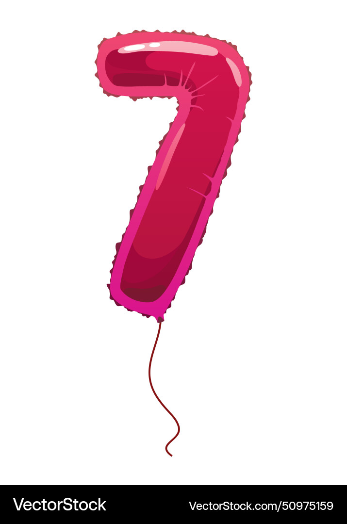 Helium pink balloons number realistic design Vector Image