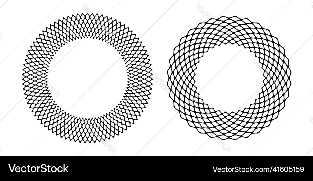 Intricate Circle Grid Pattern Vector Image