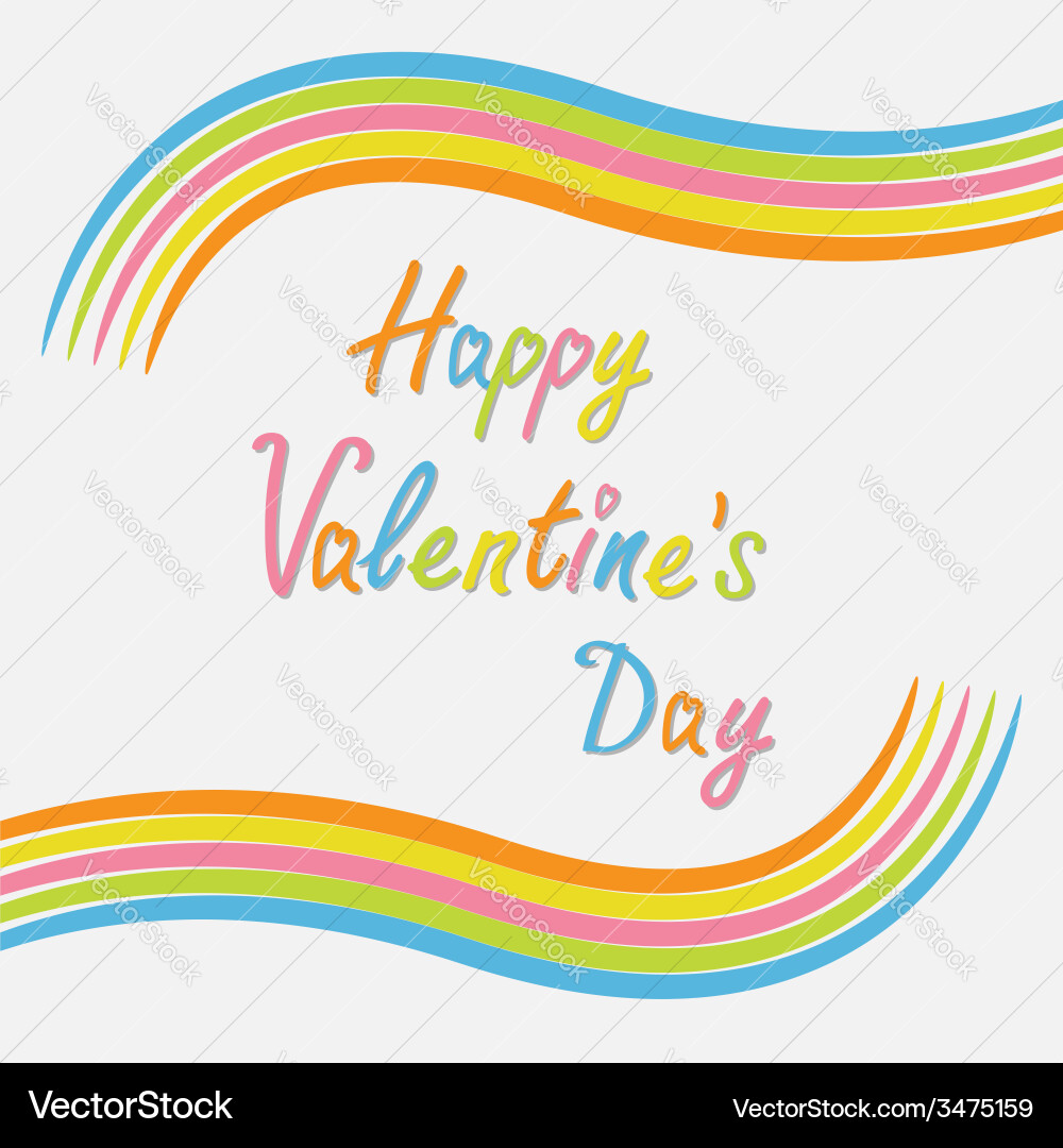 Rainbow abstract curve frame template flat design Vector Image