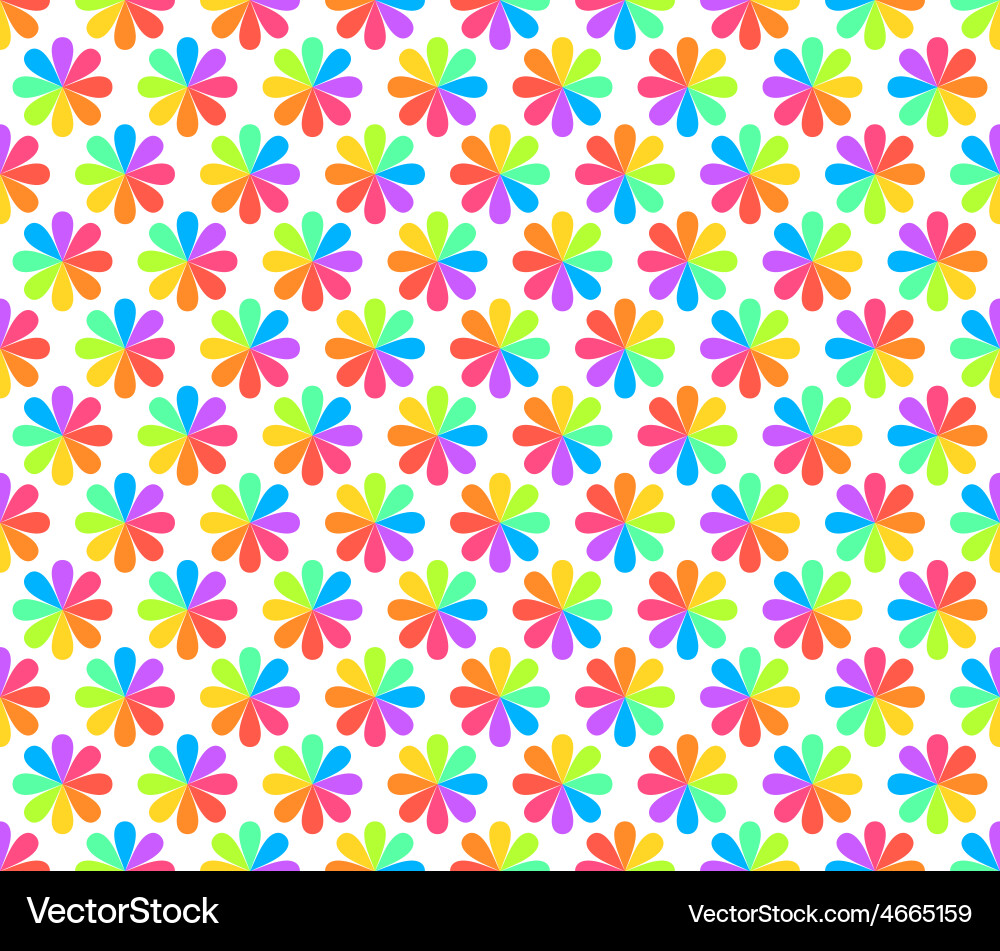 Rainbow floral geometric seamless pattern – Royalty-Free Vector ...