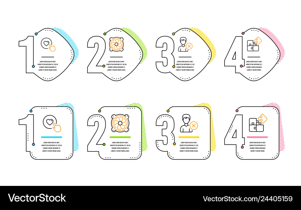 Remove account computer fan and like button icons vector image