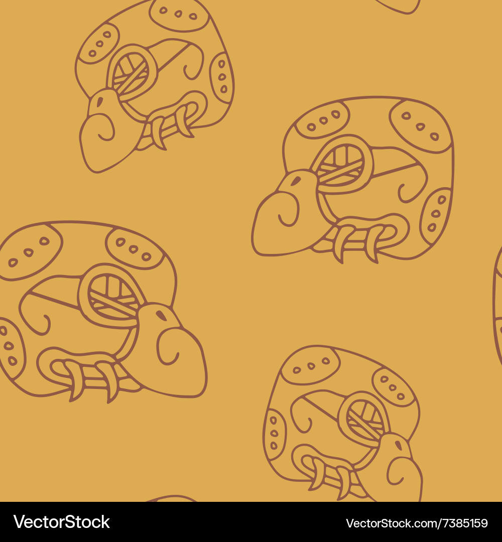 Seamless pattern with maya hieroglyphs Vector Image